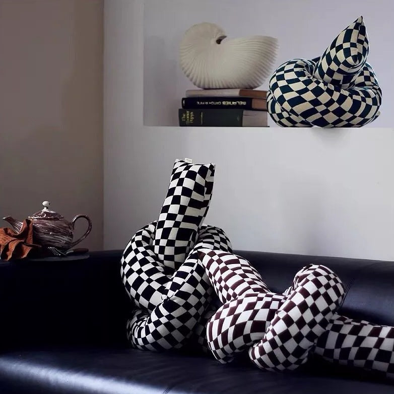 Bea Homes – Checked Oversized Pillow