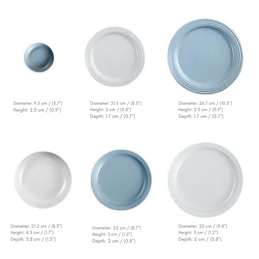 Bea Homes - Classic European Rim Dinner Plate in Light Blue and White for Timeless Dining - Bea Homes