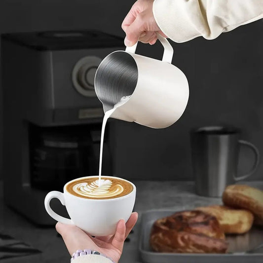 Bea Homes – Elegant Stainless Steel Milk Frothing Pitcher for a Serene Ambiance - Bea Homes