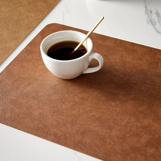 Bea Homes – Exquisite PU Leather Placemat for Elegant Dining with a Touch of Vintage Luxury - Bea Homes