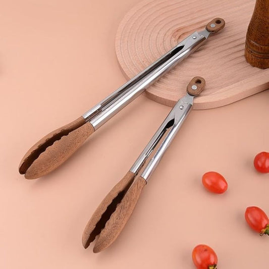 Bea Homes – Wood and Steel Tongs Set for a Modern Kitchen Aesthetics - Bea Homes