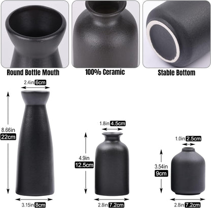 Bea Homes – 3 - Piece Ceramic Vase Set for Living Room and Shelf - Bea Homes