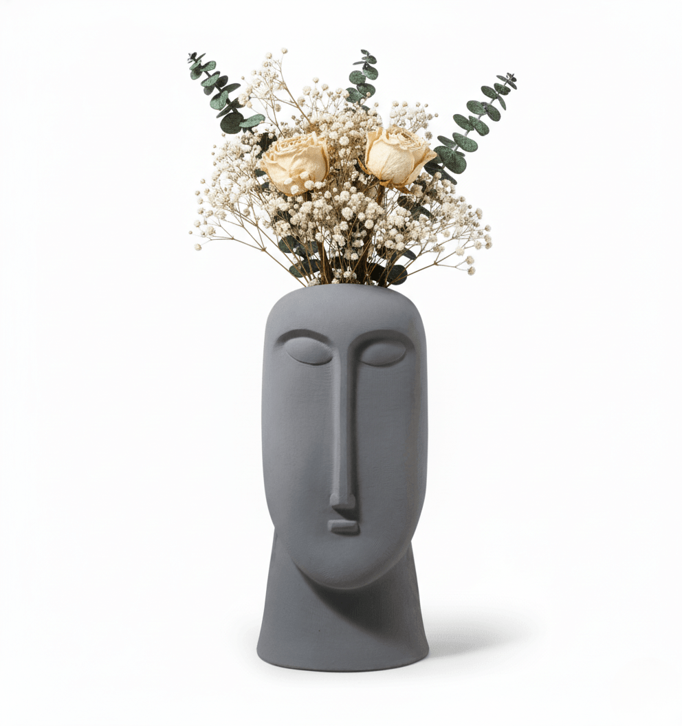 Bea Homes - Abstract Face Ceramic Vase to Elevate Your Space with Modern Minimalism - Bea Homes