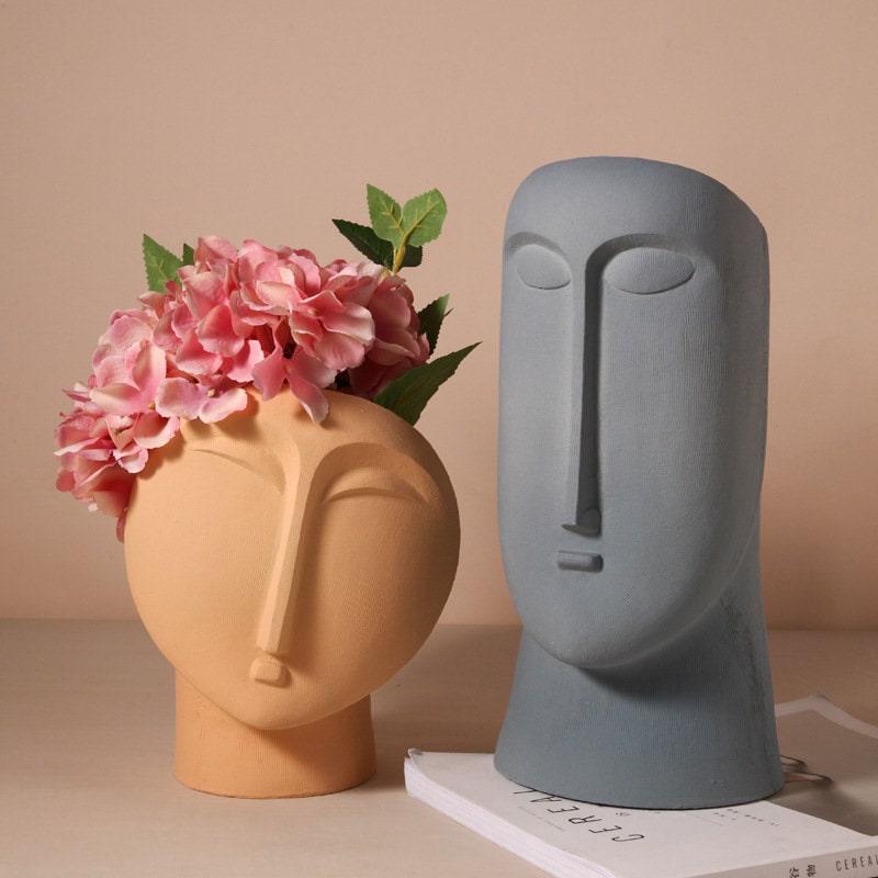 Bea Homes - Abstract Face Ceramic Vase to Elevate Your Space with Modern Minimalism - Bea Homes