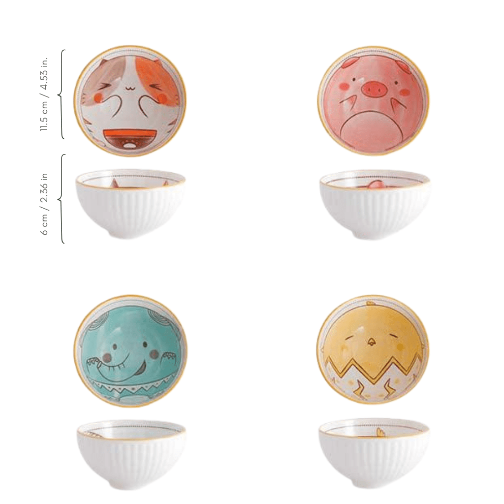 Bea Homes - Animal Cartoon Ceramic Bowl for Playful Dining Décor - Bea Homes