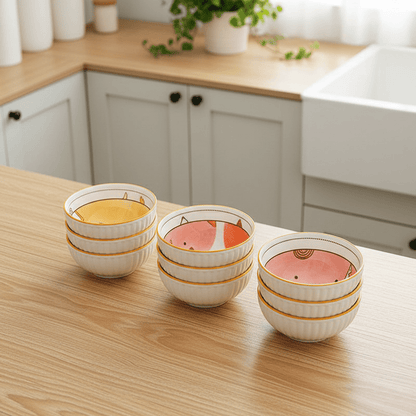 Bea Homes - Animal Cartoon Ceramic Bowl for Playful Dining Décor - Bea Homes