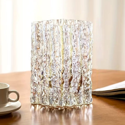 Bea Homes – Arctic Textured Glass Vase - Bea Homes