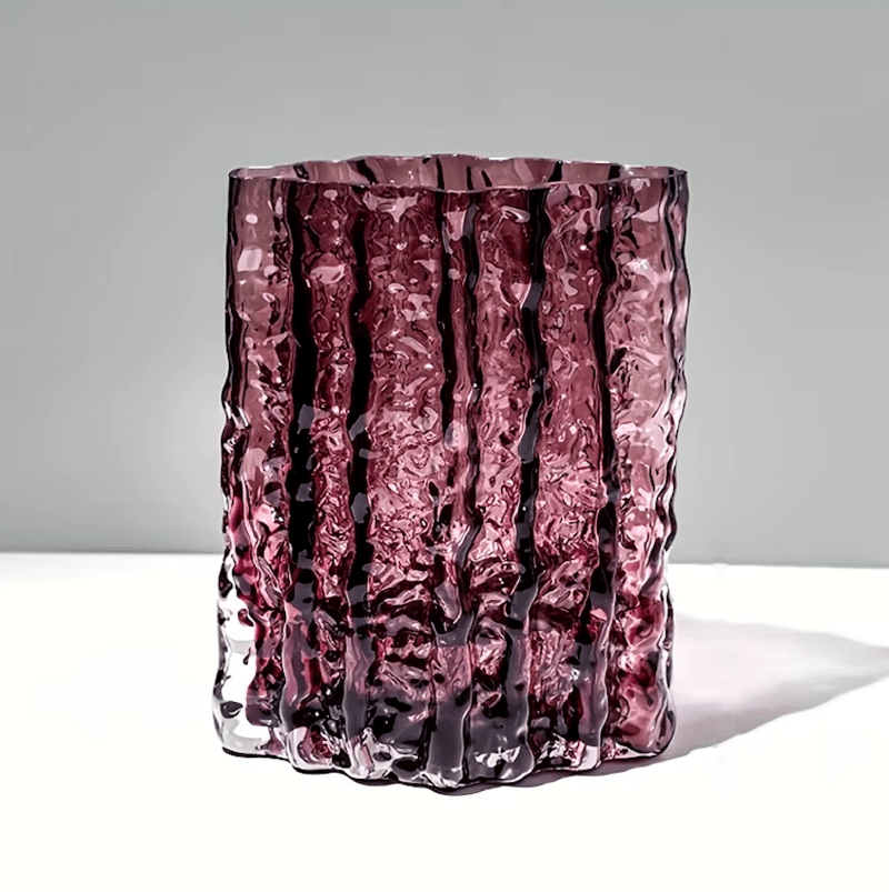 Bea Homes – Arctic Textured Glass Vase - Bea Homes