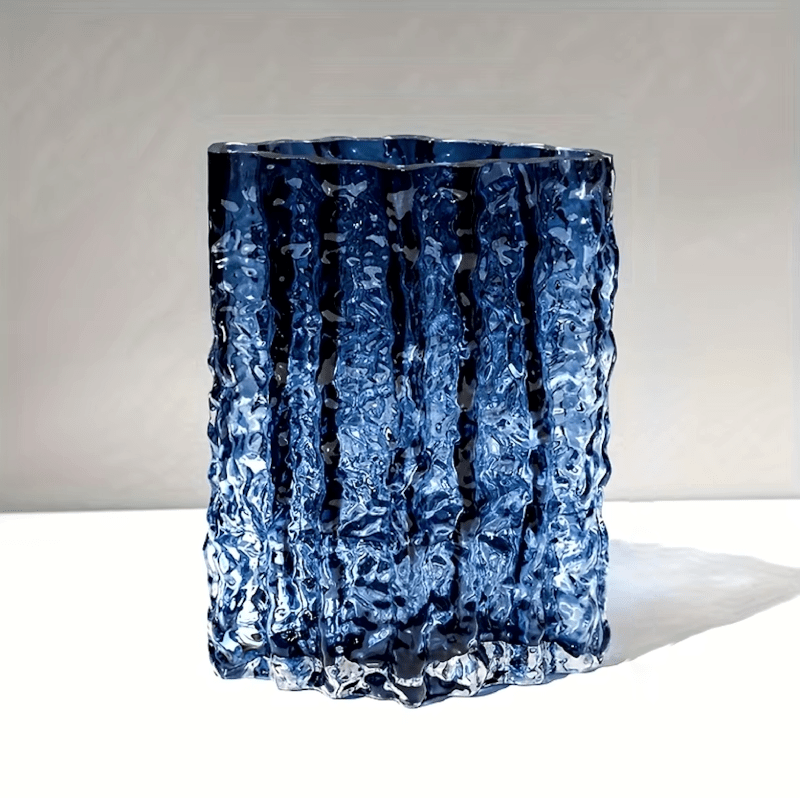 Bea Homes – Arctic Textured Glass Vase - Bea Homes