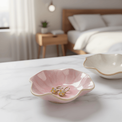 Bea Homes - Ceramic Lotus Leaf Jewelry Bowl | Perfect for Rings and Keys - Bea Homes