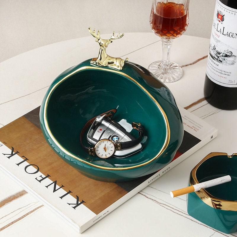 Bea Homes - Ceramic Trinket Dish Decor with Minimalist Deer Design for Elegant Organization - Bea Homes