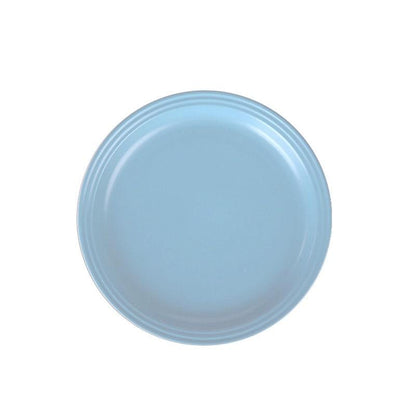 Bea Homes - Classic European Rim Dinner Plate in Light Blue and White for Timeless Dining - Bea Homes