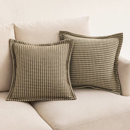 Bea Homes - Classic Houndstooth Pillow Cover for Timeless Elegance - Bea Homes