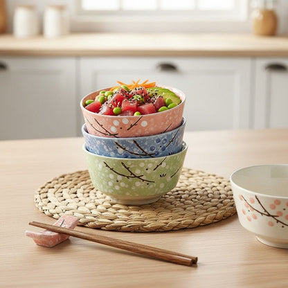 Bea Homes - Elegant Cherry Blossom Rice Bowl for Exquisite Dining - Bea Homes