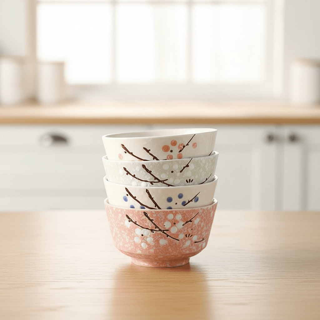Bea Homes - Elegant Cherry Blossom Rice Bowl for Exquisite Dining - Bea Homes