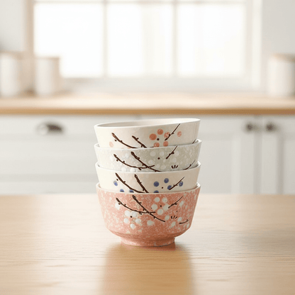 Bea Homes - Elegant Cherry Blossom Rice Bowl for Exquisite Dining - Bea Homes