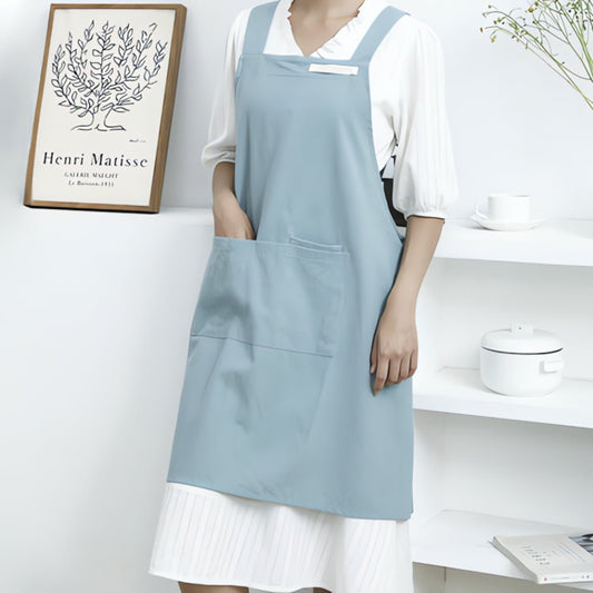 Bea Homes – Elegant Cross - Back Apron in Soft Cotton for Effortless Style - Bea Homes