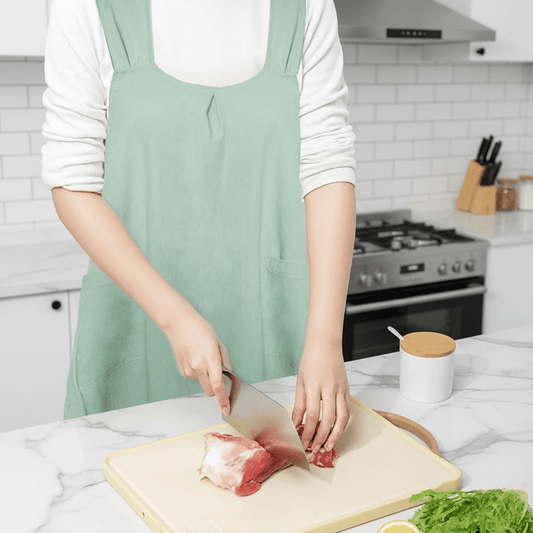 Bea Homes – Elegant Cross - Back Apron in Soft Linen for a Chic Culinary Experience - Bea Homes
