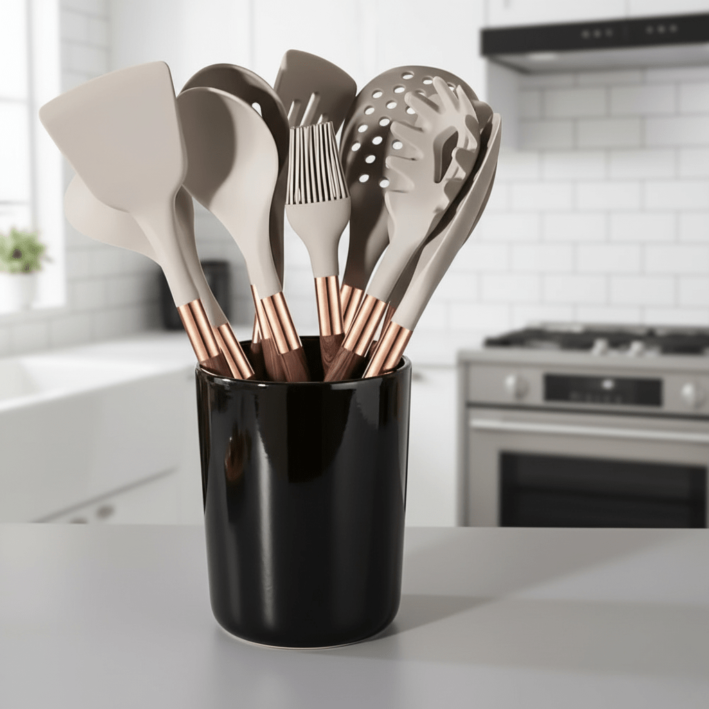 Bea Homes – Elegant Silicone Cooking Utensils Set for Effortless Style and a Calm, Modern Kitchen Ambiance - Bea Homes
