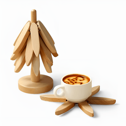 Bea Homes – Foldable Wooden Trivet Set of 3 for a Stylish Kitchen - Bea Homes