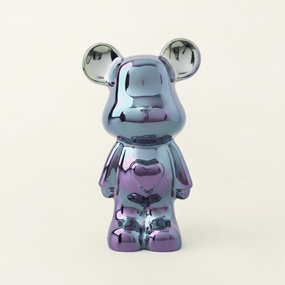 Bea Homes - Glossy Ceramic Heart Bear Figurine for a Unique Artistic Touch - Bea Homes