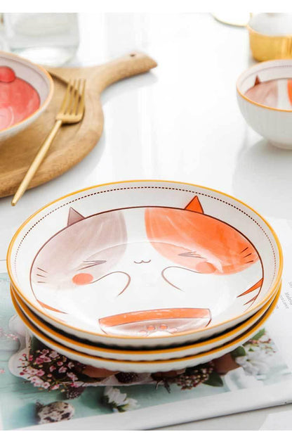 Bea Homes - Hand - Painted Animal Cartoon Ceramic Plates for Playful Dining Experience - Bea Homes