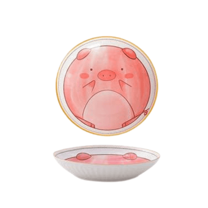 Bea Homes - Hand - Painted Animal Cartoon Ceramic Plates for Playful Dining Experience - Bea Homes