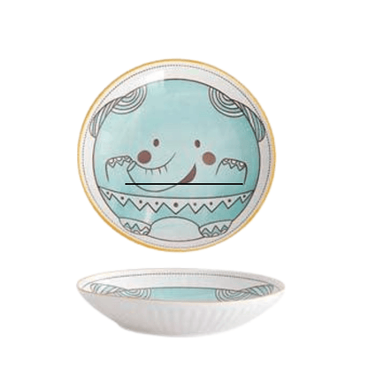 Bea Homes - Hand - Painted Animal Cartoon Ceramic Plates for Playful Dining Experience - Bea Homes