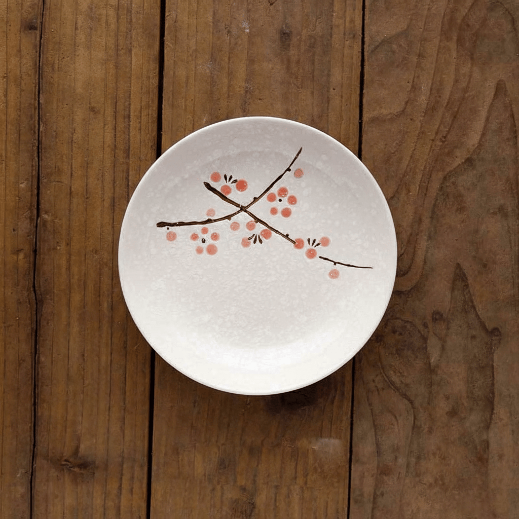 Bea Homes - Japanese Cherry Blossom Ceramic Plate for an Elegant Dining - Bea Homes