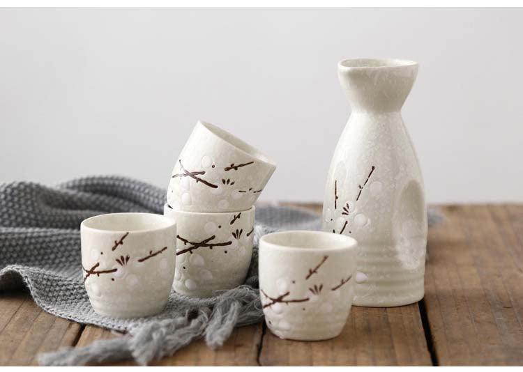 Bea Homes - Japanese Cherry Blossom Traditional Sake Drinkware Set - Bea Homes