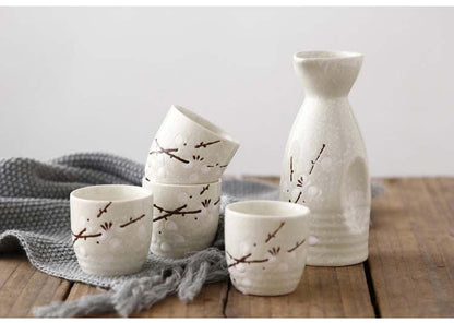 Bea Homes - Japanese Cherry Blossom Traditional Sake Drinkware Set - Bea Homes