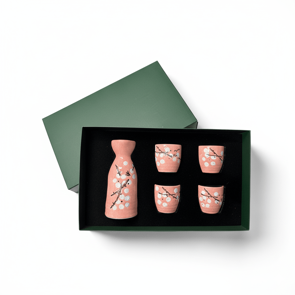 Bea Homes - Japanese Cherry Blossom Traditional Sake Drinkware Set - Bea Homes