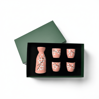 Bea Homes - Japanese Cherry Blossom Traditional Sake Drinkware Set - Bea Homes