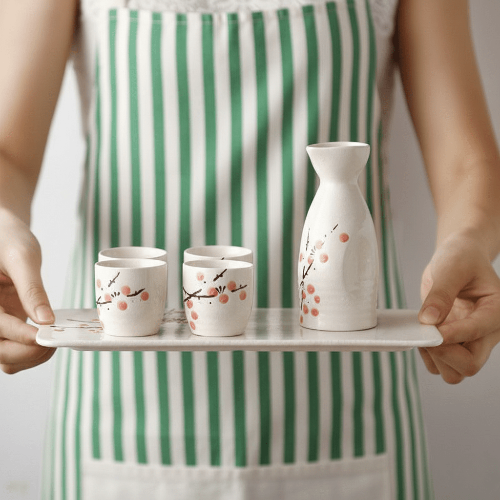 Bea Homes - Japanese Cherry Blossom Traditional Sake Drinkware Set - Bea Homes
