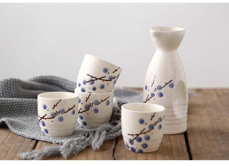 Bea Homes - Japanese Cherry Blossom Traditional Sake Drinkware Set - Bea Homes