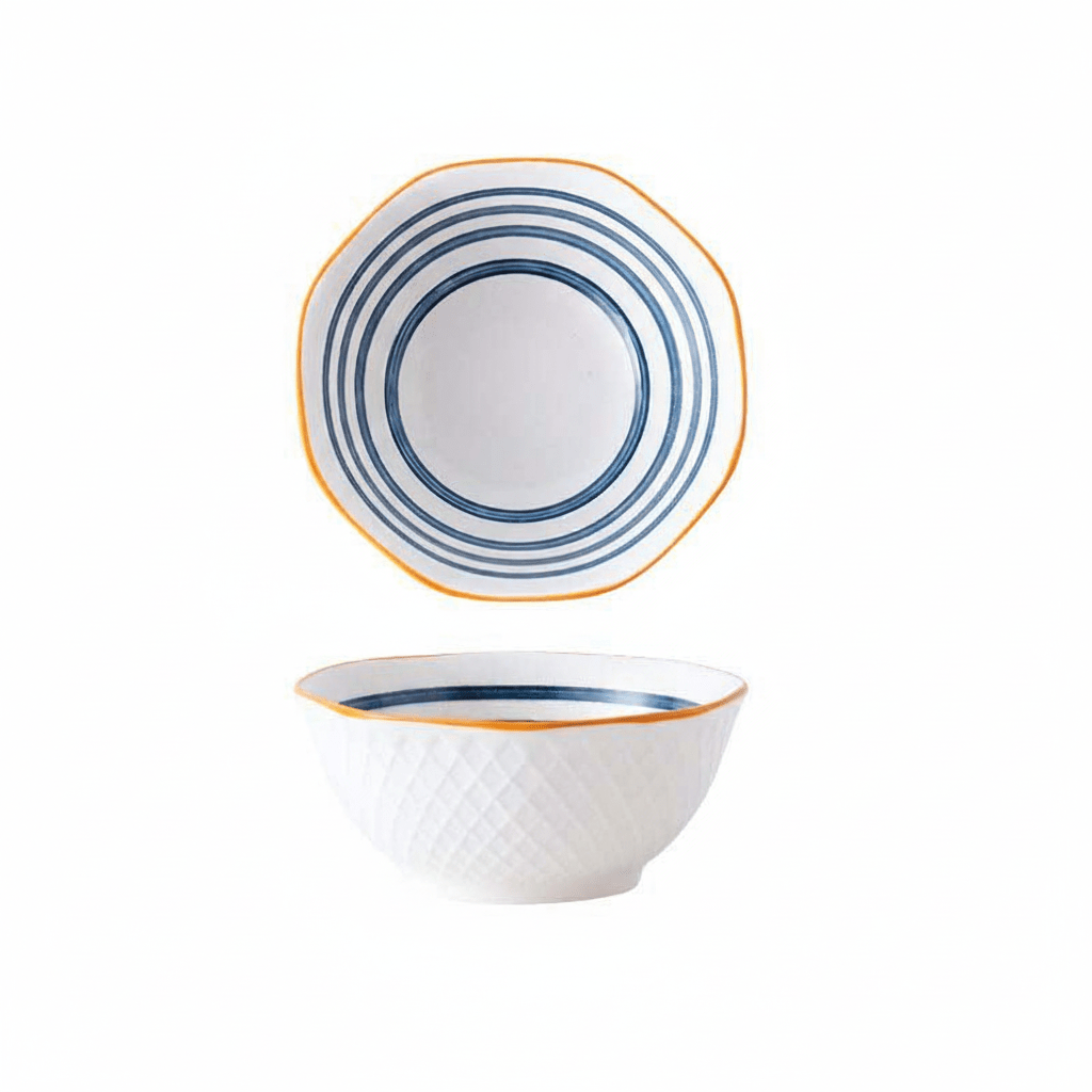 Bea Homes - Japanese - Style Patterned Ceramic Bowl for a Stylish Table Setting - Bea Homes