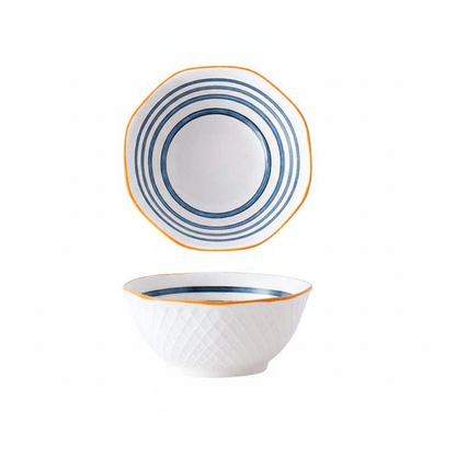 Bea Homes - Japanese - Style Patterned Ceramic Bowl for a Stylish Table Setting - Bea Homes