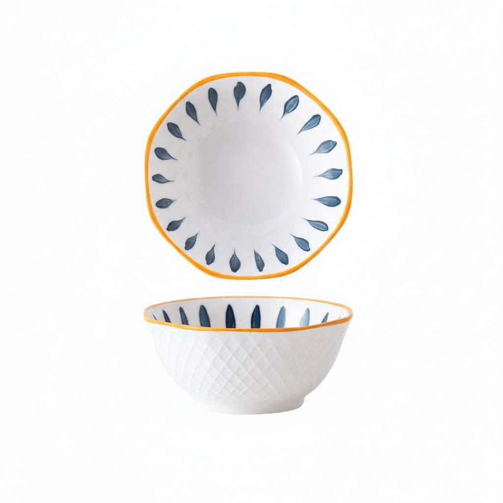 Bea Homes - Japanese - Style Patterned Ceramic Bowl for a Stylish Table Setting - Bea Homes