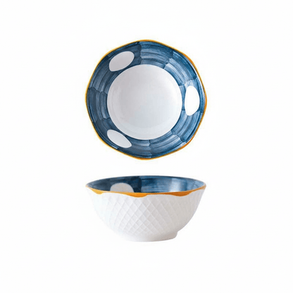 Bea Homes - Japanese - Style Patterned Ceramic Bowl for a Stylish Table Setting - Bea Homes