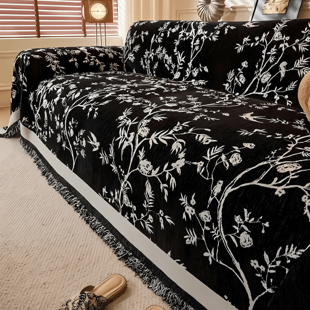 Bea Homes – Luxurious Chenille Sofa Cover in Elegant Deep Tones for a Cozy Retreat - Bea Homes