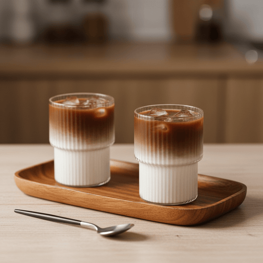 Bea Homes - Luxurious Ribbed Glass Set for a Touch of Elegance - Bea Homes