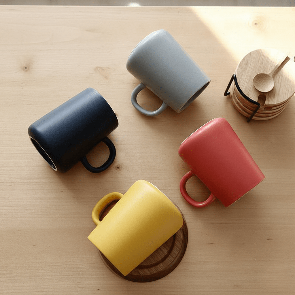 Bea Homes - Matte Macaron Colored Volcano Mug for a Stylish Sip - Bea Homes