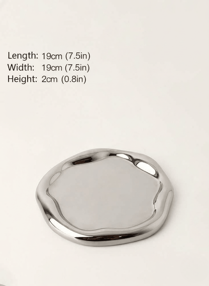 Bea Homes - Minimalist Trinket Display Dish Chrome Key Holder - Bea Homes