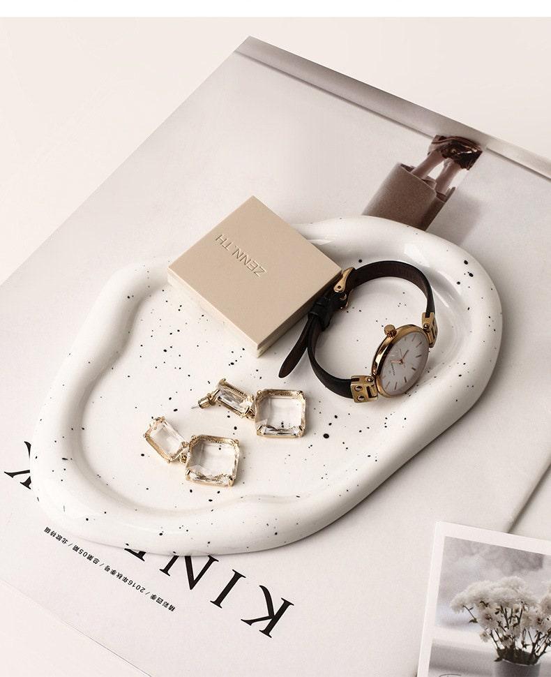 Bea Homes - Minimalist Trinket Display Dish Chrome Key Holder - Bea Homes