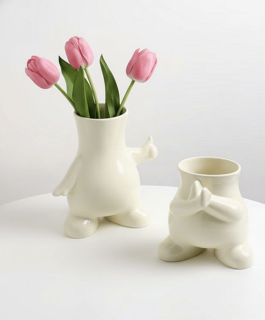 Bea Homes - Modern Monochrome Art Vase for a Chic and Minimalist Aesthetic Display - Bea Homes