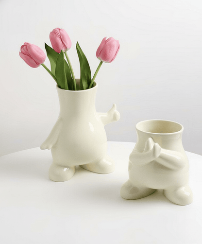 Bea Homes - Modern Monochrome Art Vase for a Chic and Minimalist Aesthetic Display - Bea Homes