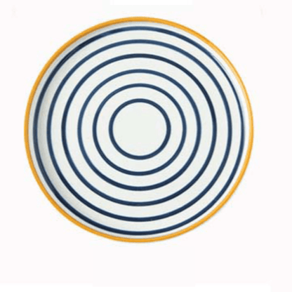 Bea Homes - Navy Patterned Ceramic and Stylish Dining Plate - Bea Homes