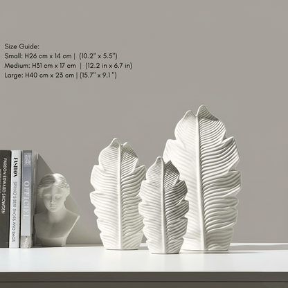 Bea Homes - Nordic Ceramic Leaf Vase Home Decor with Scandinavian Charm - Bea Homes