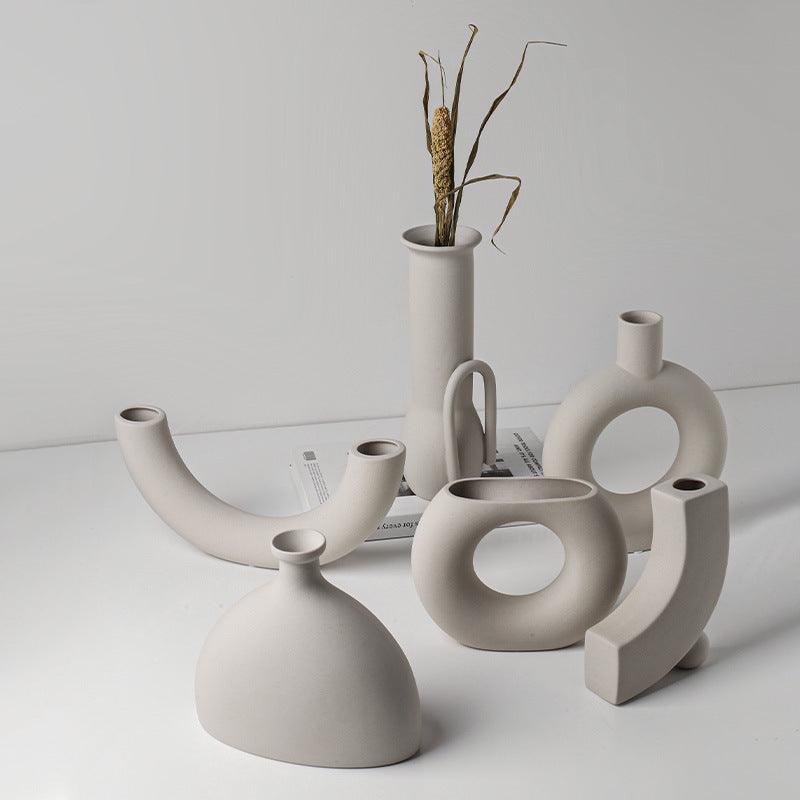 Bea Homes - Nordic Ceramic Vase for Stylish Home Decor with Scandinavian Charm - Bea Homes