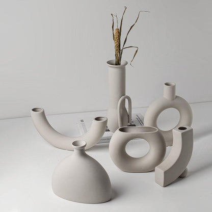 Bea Homes - Nordic Ceramic Vase for Stylish Home Decor with Scandinavian Charm - Bea Homes
